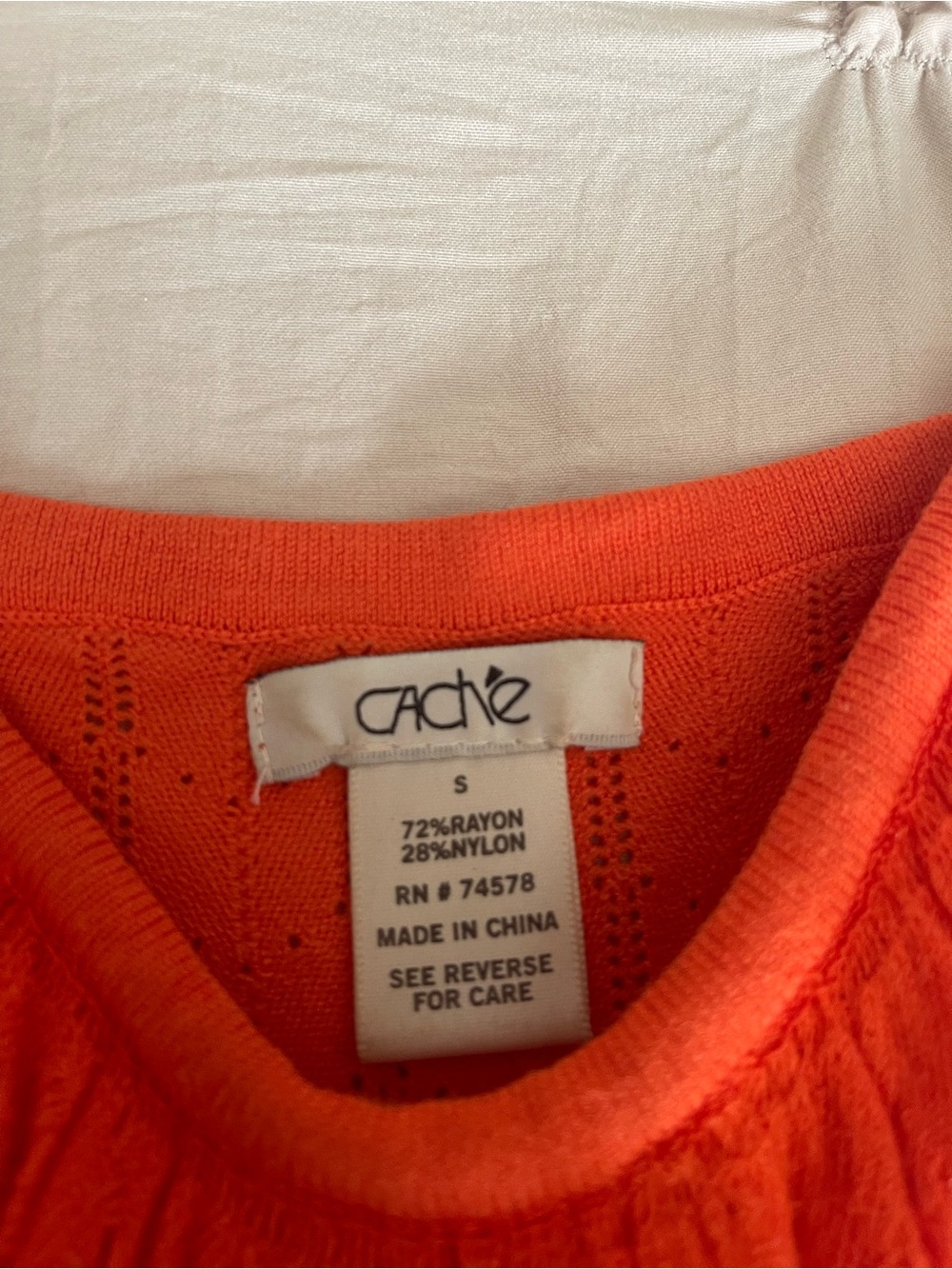 Cache Orange Ruffled Knit Tank - Picture 3 of 5
